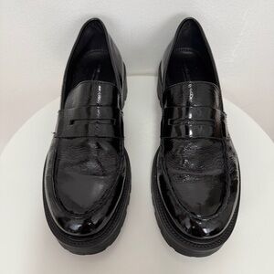 Vagabond Kenova Black Patent Leather Slip Loafet Size US 8.5 / 39